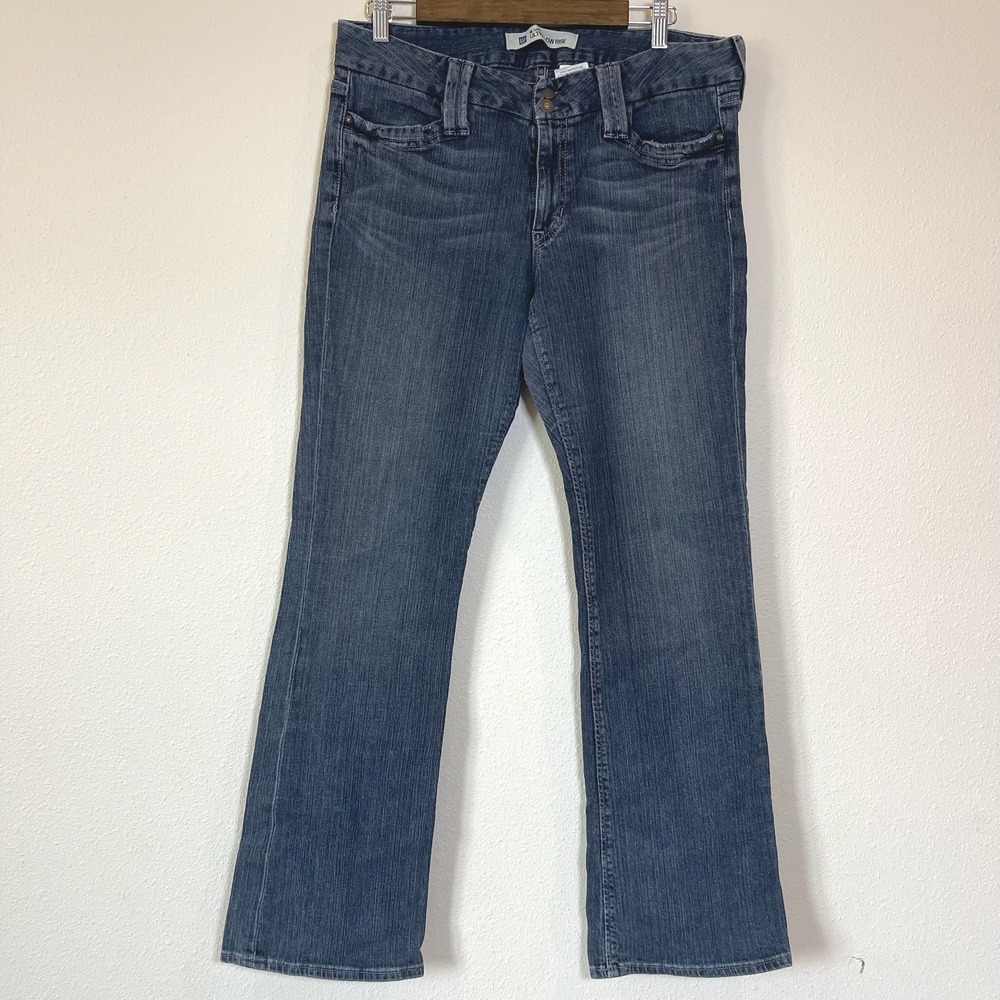 Gap Curvy Ultra Low Rise Bootcut Jeans Dark Wash Blue Womens 14 Reg 299991-00-1